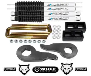 WULF 1999-2007 Chevy Silverado GMC Sierra 1500 3inch Front 3inch Rear Leveling Lift Kit w/Pro Comp Shocks 4WD 4X4 Suspensions Review