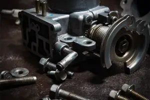 A throttle body and IAC valve